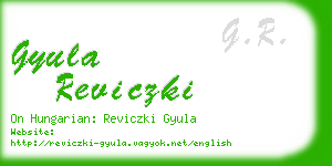 gyula reviczki business card